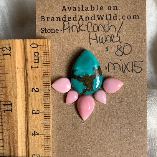 Hubei / Pink Conch Cabochon - Mix15