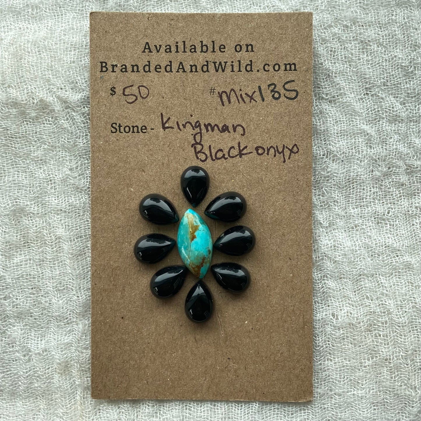 Kingman / Black Onyx Cabochon - Mix135
