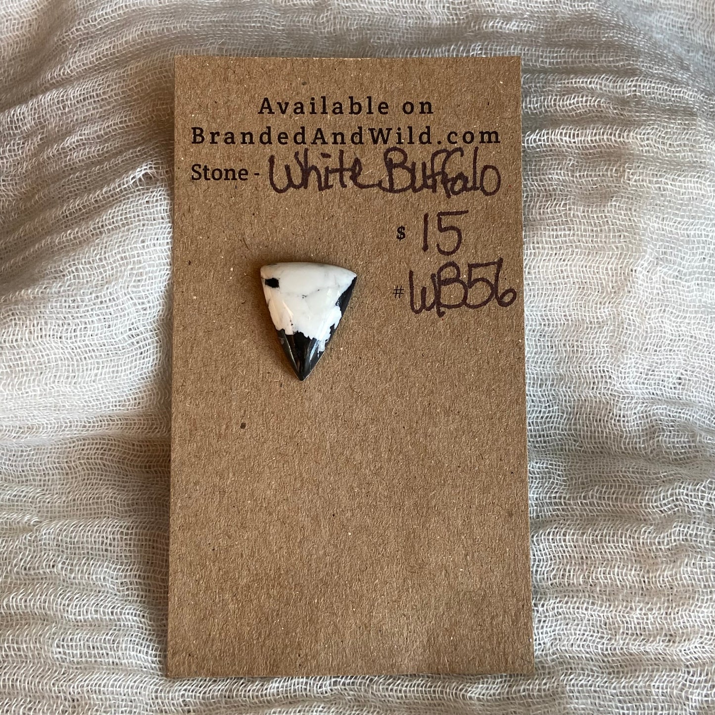 White Buffalo Cabochon - WB56