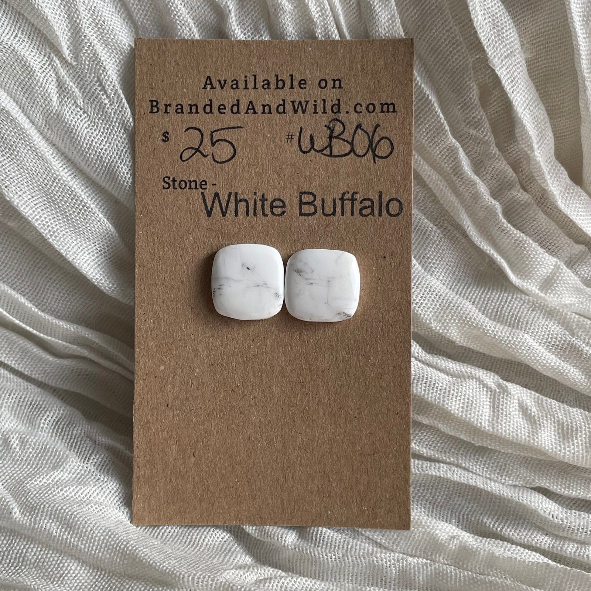 White Buffalo Cabochon - WB06 D6139F8B-63D7-4F04-998E-910D1A083E73 Brandedandwild.com