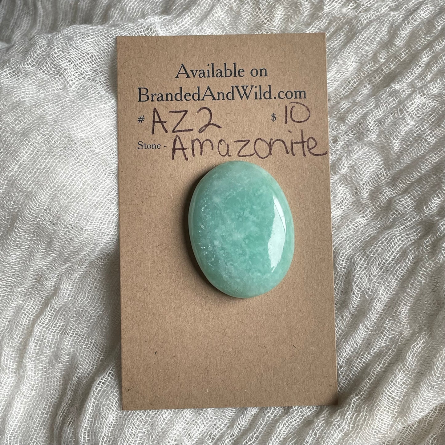 Amazonite Cabochon - AZ2 D6492C2E-6713-410D-9DF9-15705081D3CE Brandedandwild.com