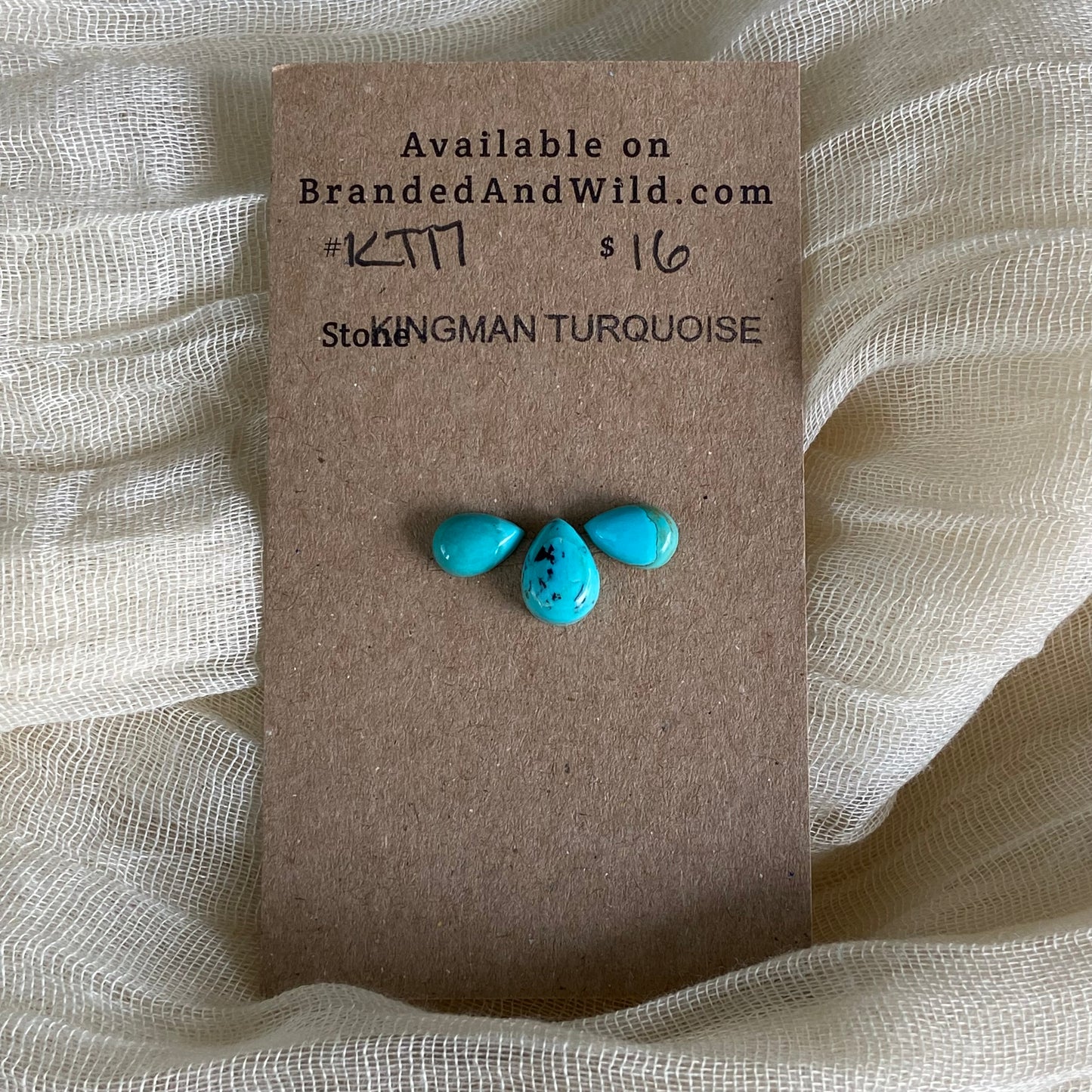 Kingman Turquoise Cabochon - KT17 D6510C14-E08C-4BCF-A360-6E42C9B832B8 Brandedandwild.com