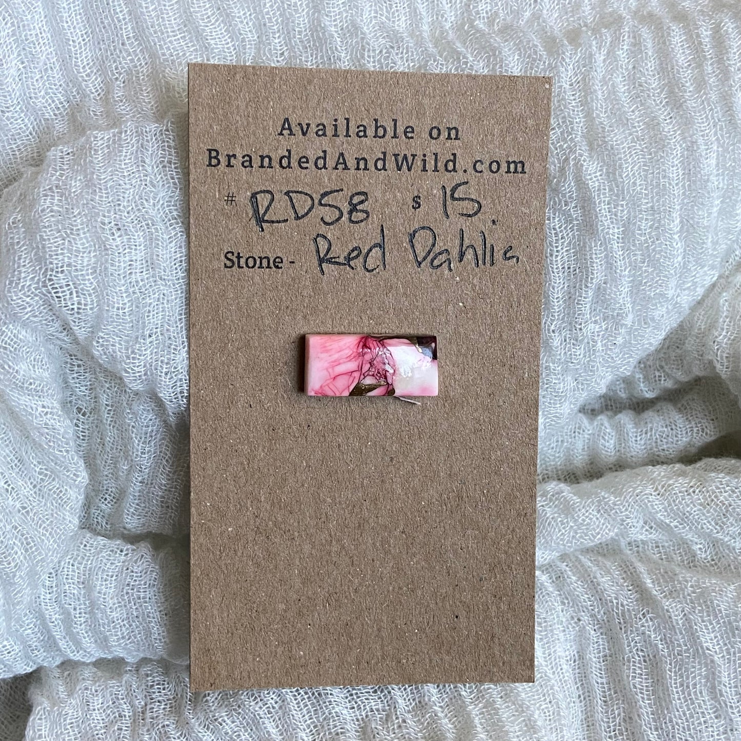 Red Dahlia Cabochon - RD58