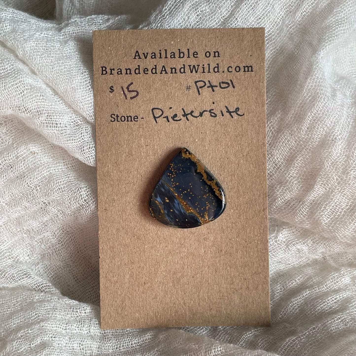 Pietersite Cabochon - PT01 D6602384-7EE9-4A89-A4E7-EA16215E3781 Brandedandwild.com