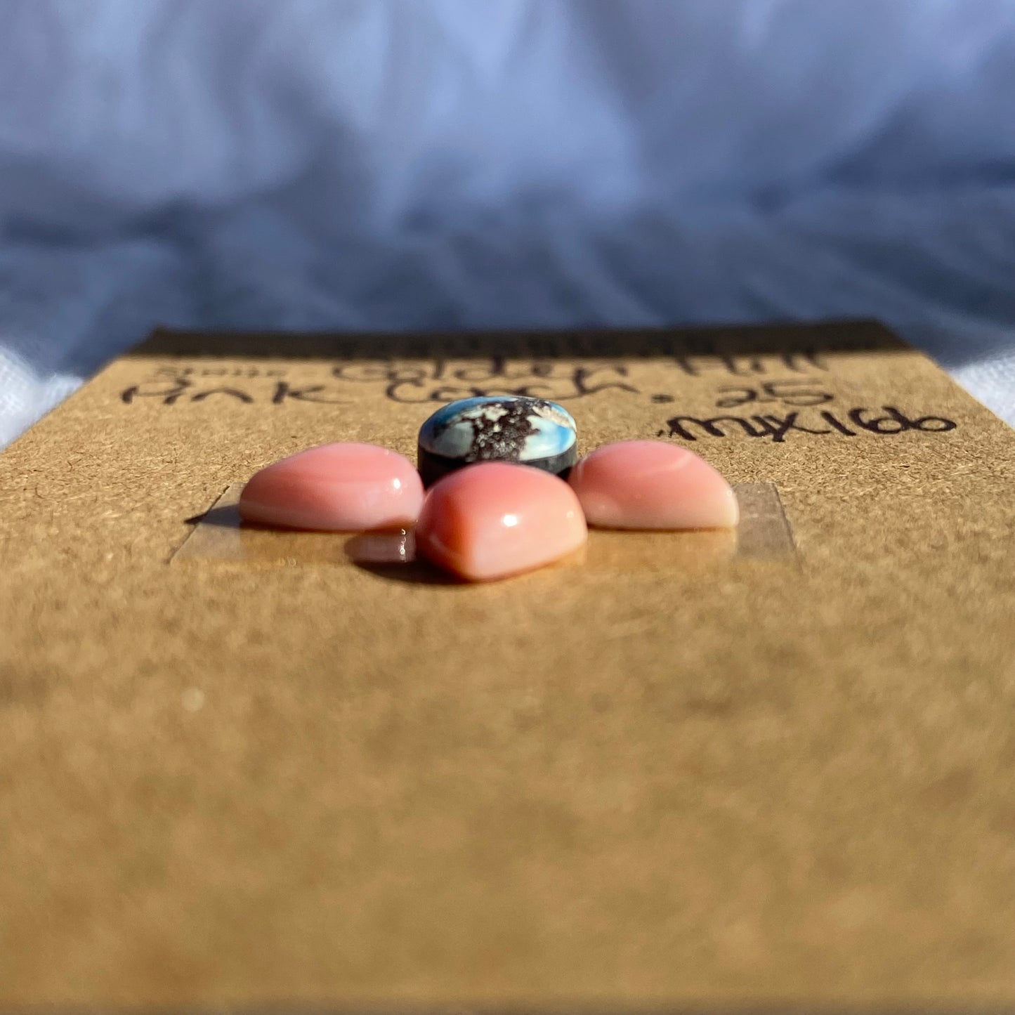 Golden Hill/Pink Conch Cabochon - Mix166