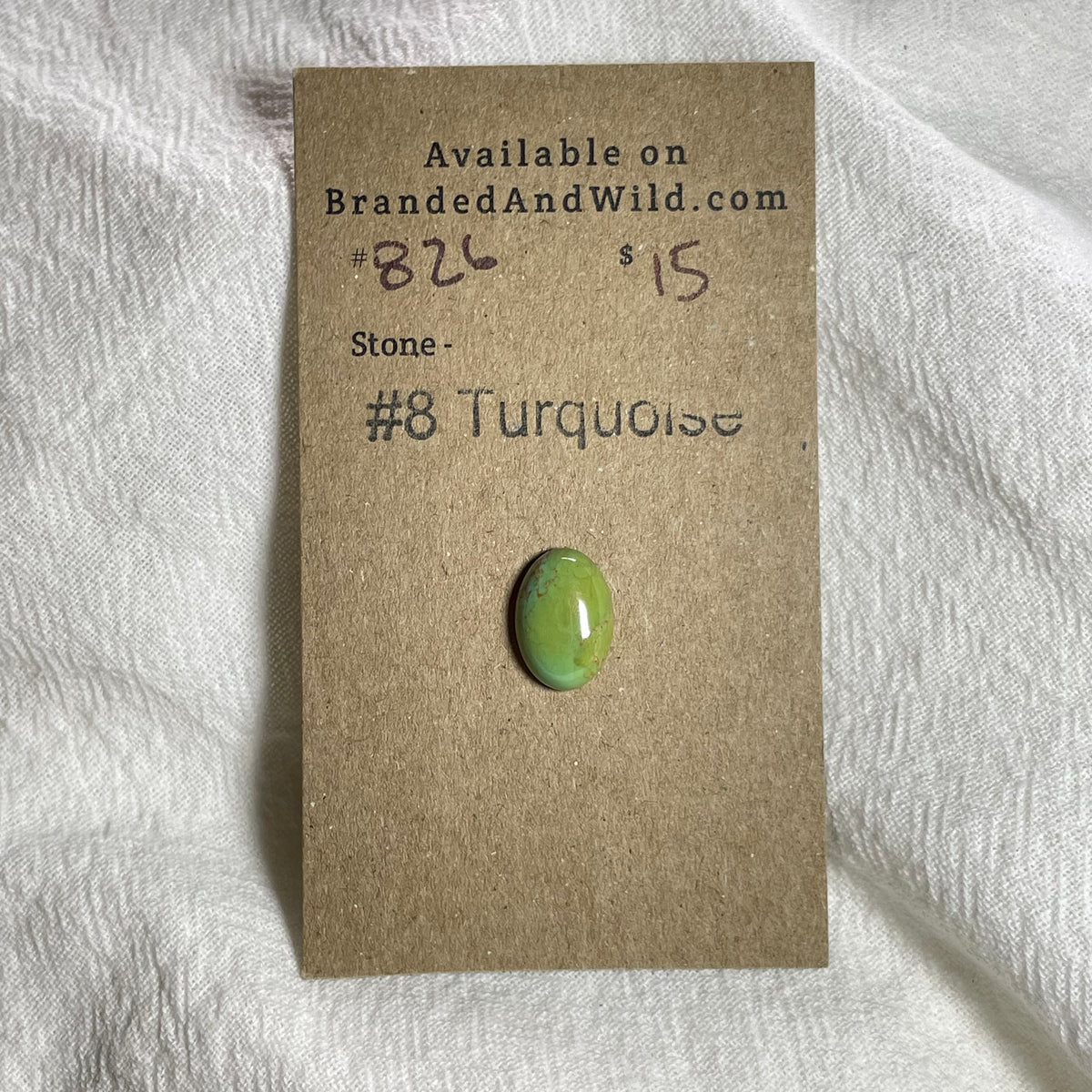 #8 Turquoise Cabochon - #826 D6BFF483-ECD1-4CA0-A127-17C0932A2EDF Brandedandwild.com