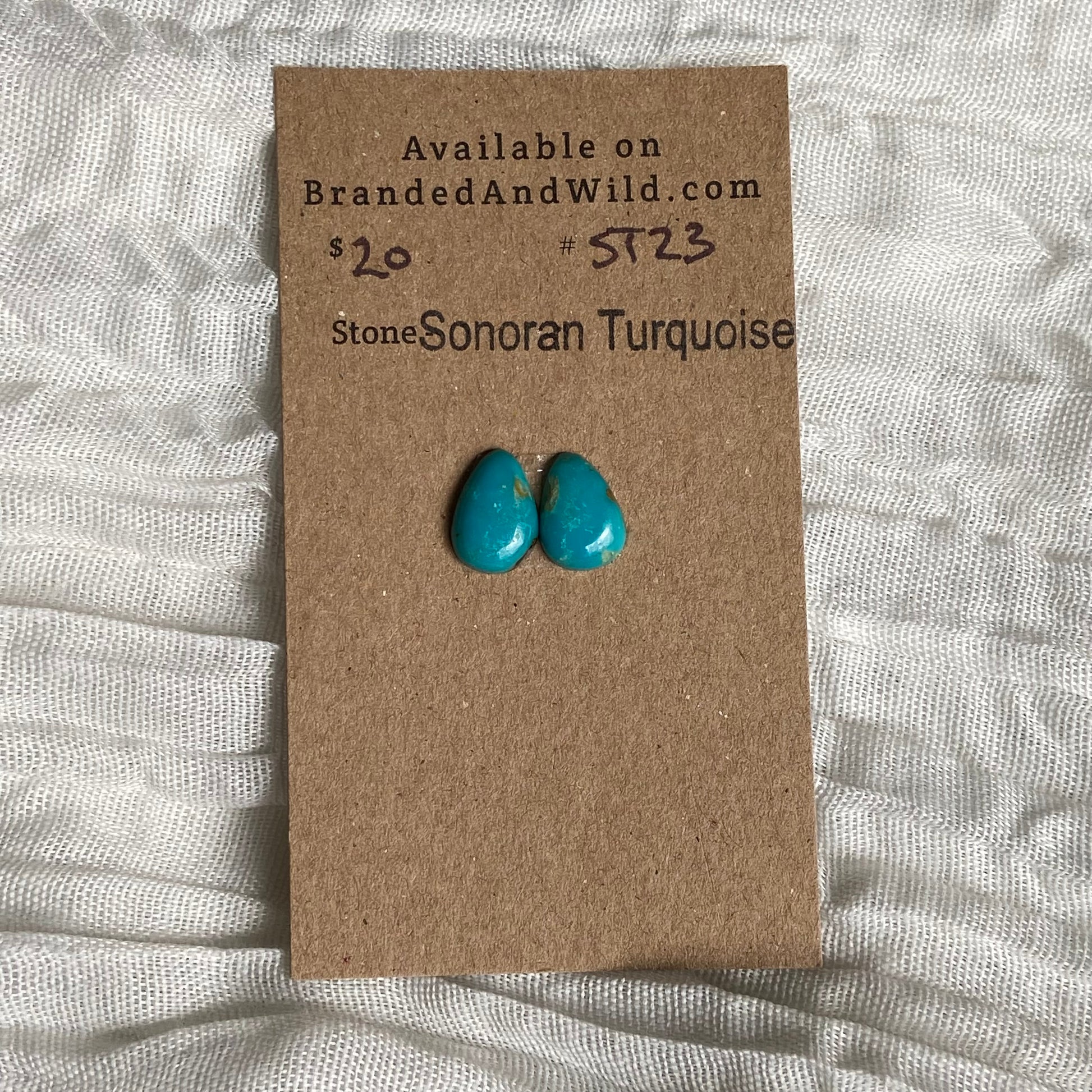 Sonoran Turquoise Cabochon - ST23 D6CD5A85-81FD-43F8-ADF9-6134525B9846 Brandedandwild.com