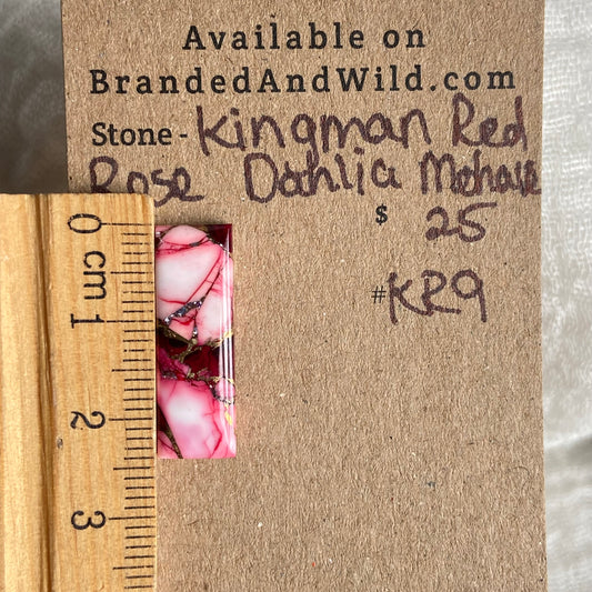 Kingman Red Dahlia Rose Mohave Cabochon - KR9