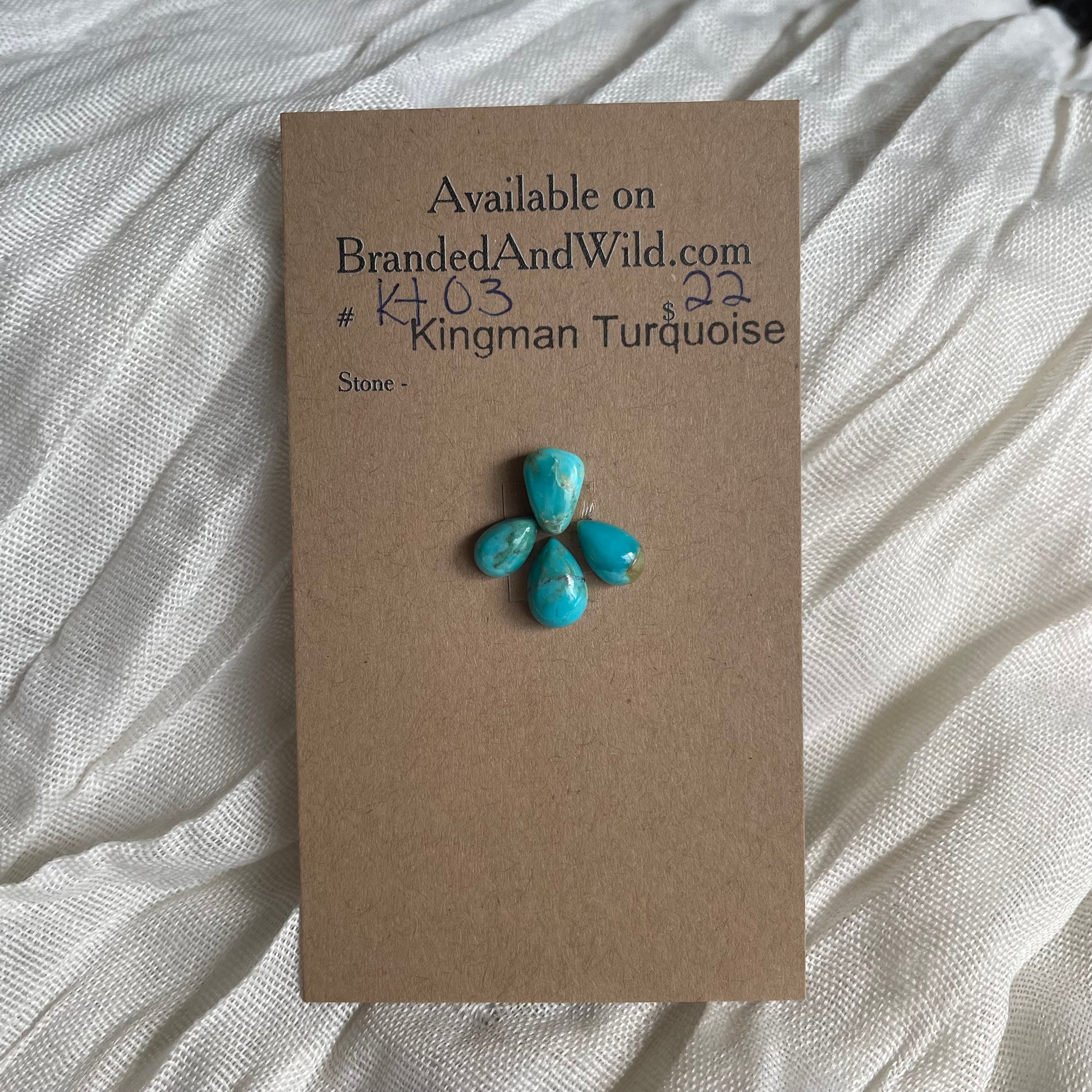 Kingman Turquoise Cabochon - KT03 D6F0DF63-E7A8-4FEF-AF98-409C6CE10841 Brandedandwild.com