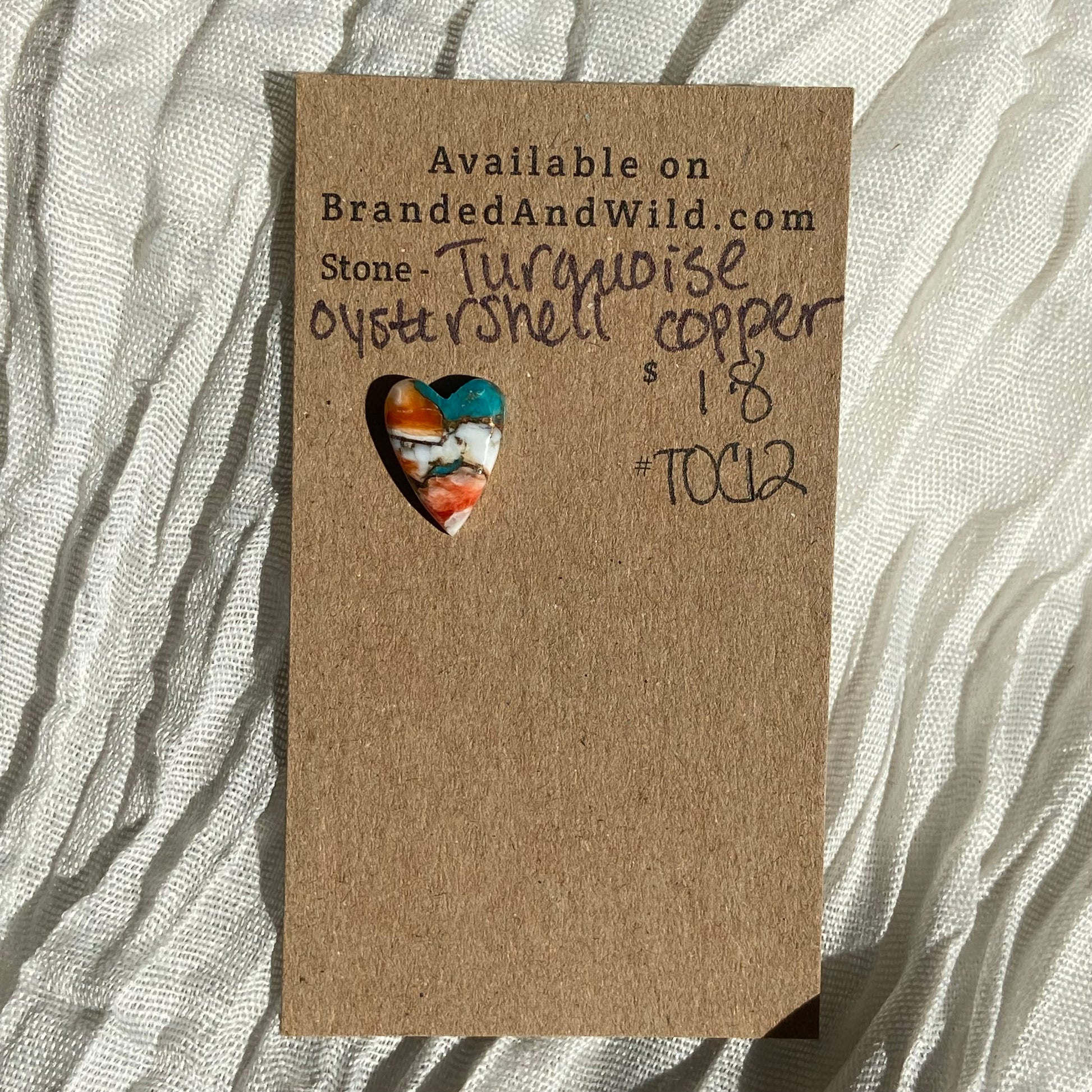 Turquoise, Oystershell, Copper Cabochon - TOC12 D70C4E0A-8B8B-4B34-B135-DDAA9F9C0483 Brandedandwild.com