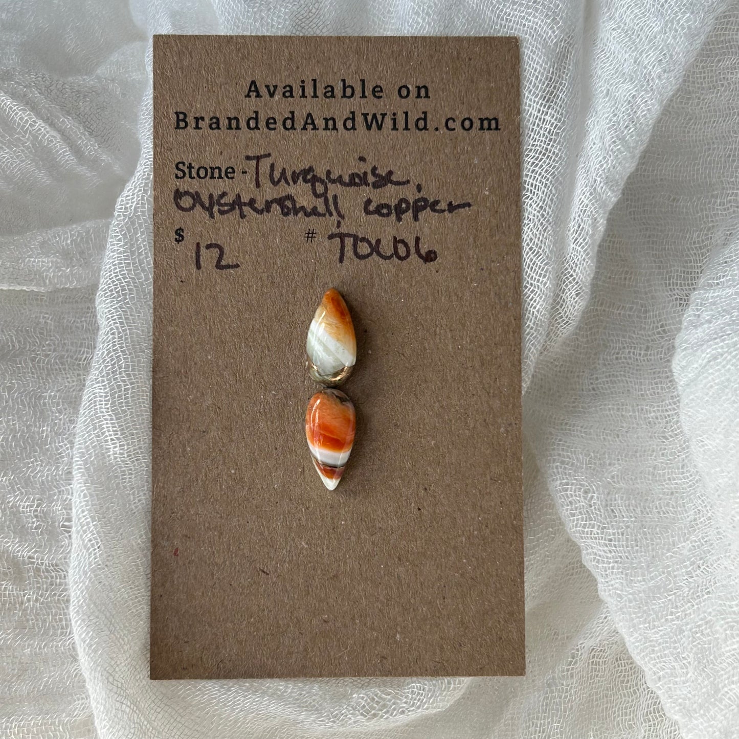 Turquoise, Oyster shell, Copper, Cabochon - TOC06