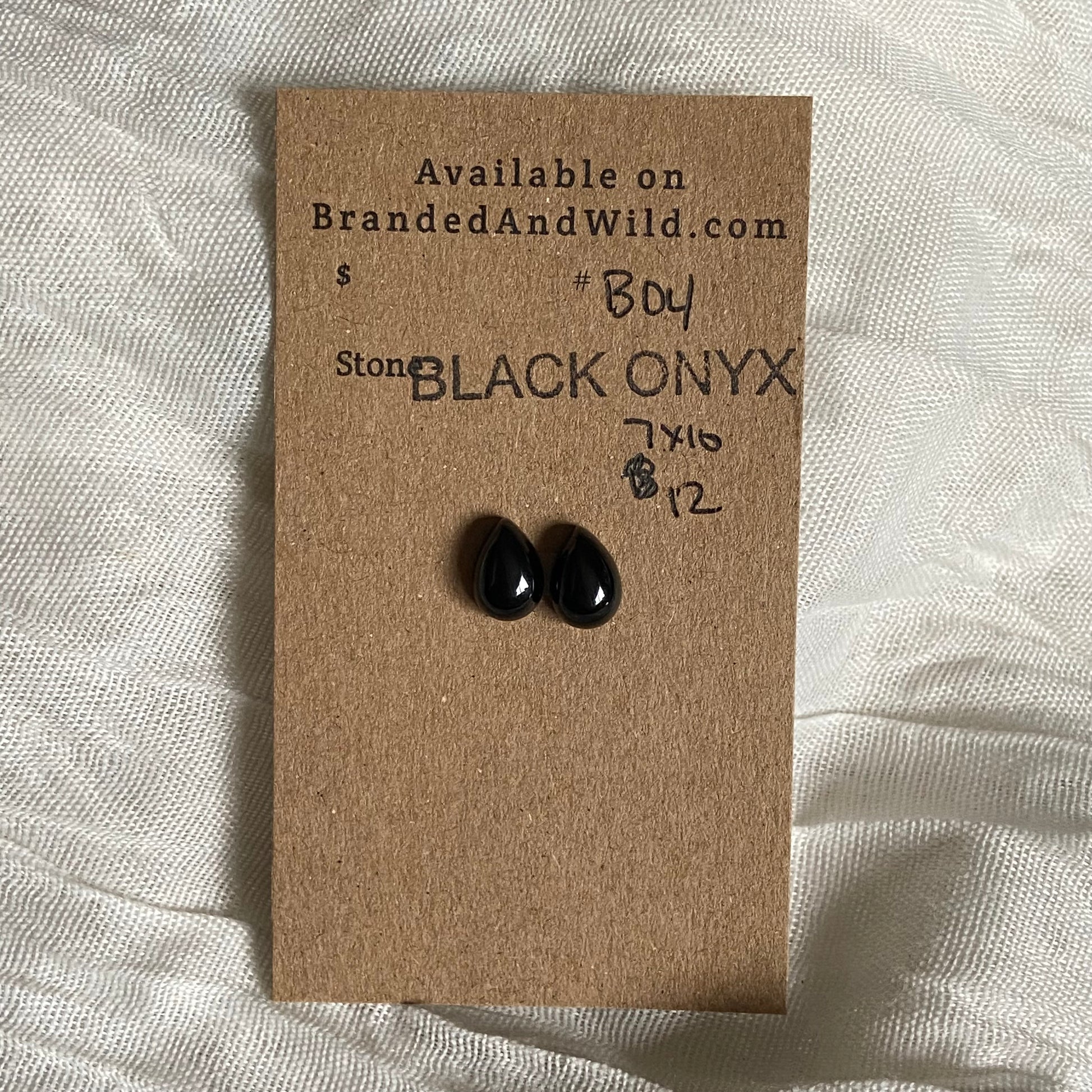 Black Onyx - Cabochon - B004 D75BD5F4-E281-47EF-BD24-FEE698587574 Brandedandwild.com