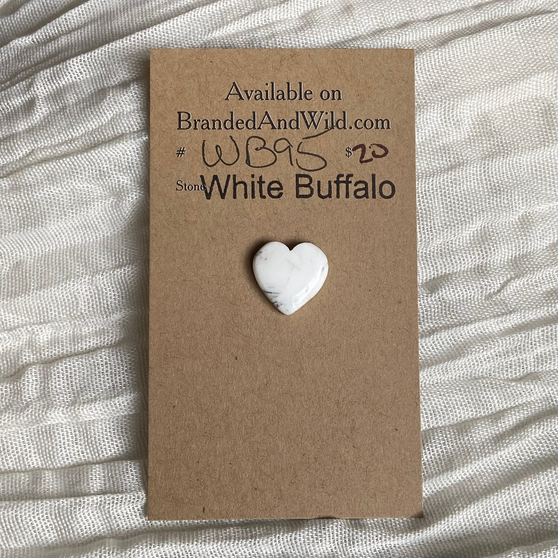 White Buffalo Cabochon - WB95 D75E9DEA-9110-424A-959A-0D5E3A0897FA Brandedandwild.com