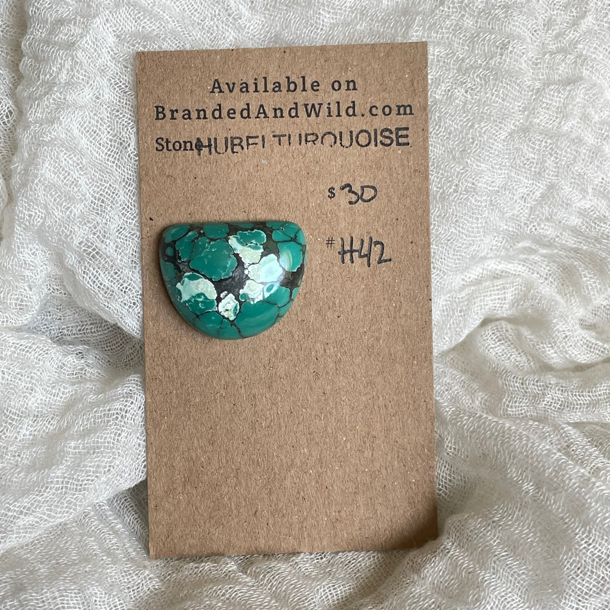 Hubei Turquoise Cabochon - H42 D76B9C94-AF9C-4155-AD04-98C18B15F64D Brandedandwild.com
