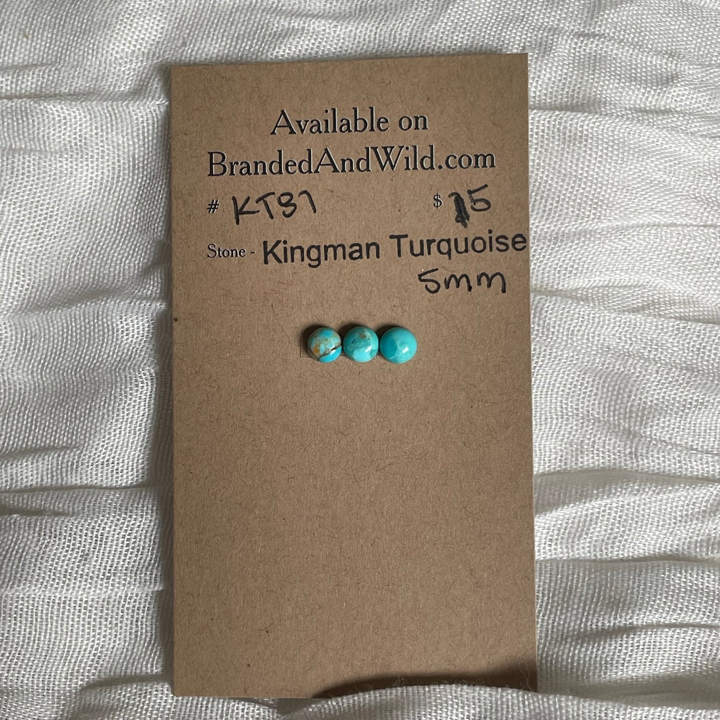 Kingman Turquoise Cabochon - KT87 D7A0567F-5155-40F6-8EE2-5F4F9BEAB638 Brandedandwild.com