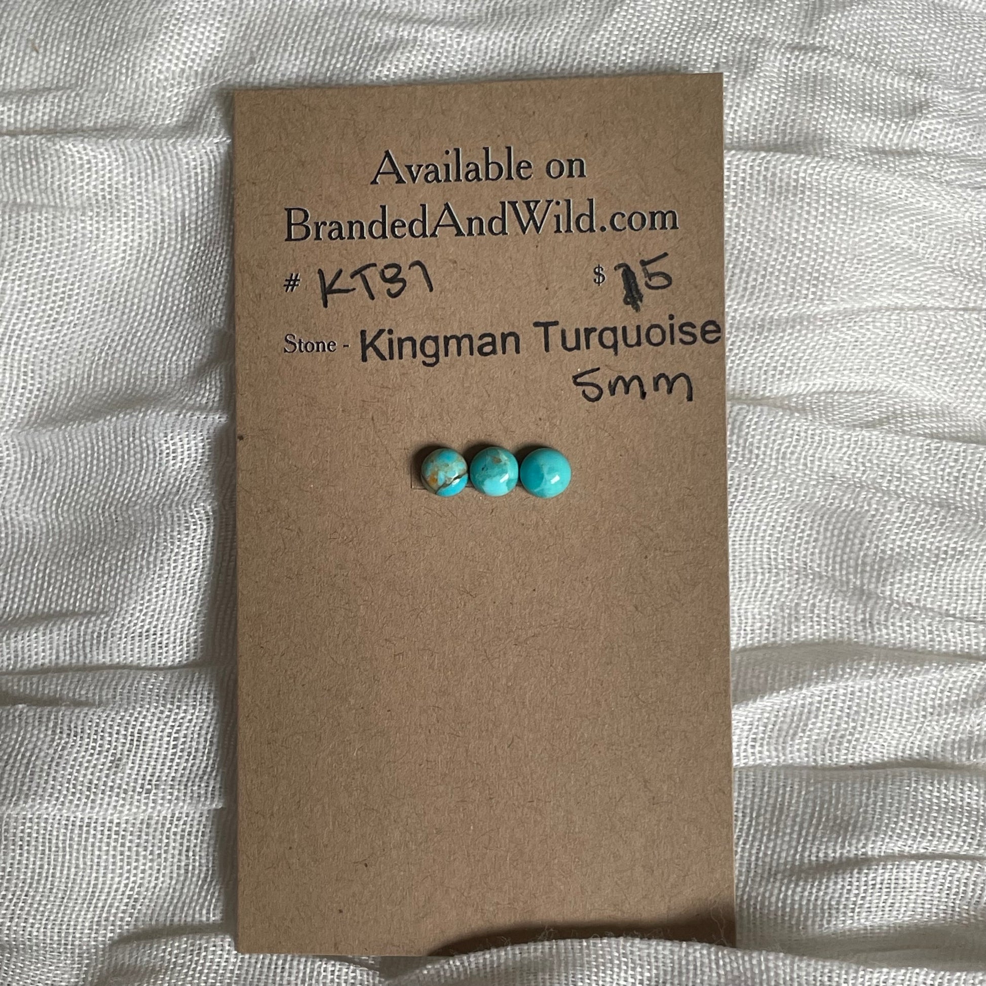 Kingman Turquoise Cabochon - KT87 D7A0567F-5155-40F6-8EE2-5F4F9BEAB638 Brandedandwild.com
