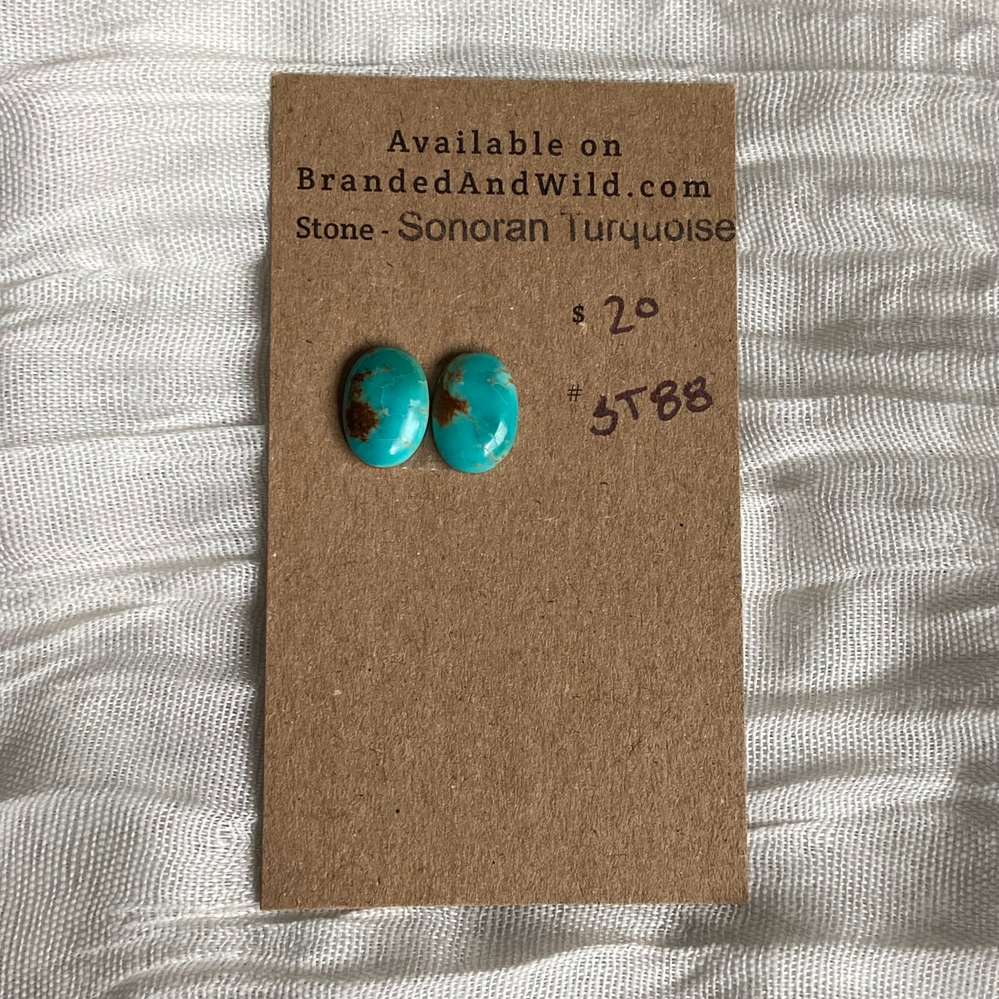Sonoran Turquoise Cabochon - ST88 D7A6026F-2761-4781-BC35-3FB7727C9886 Brandedandwild.com