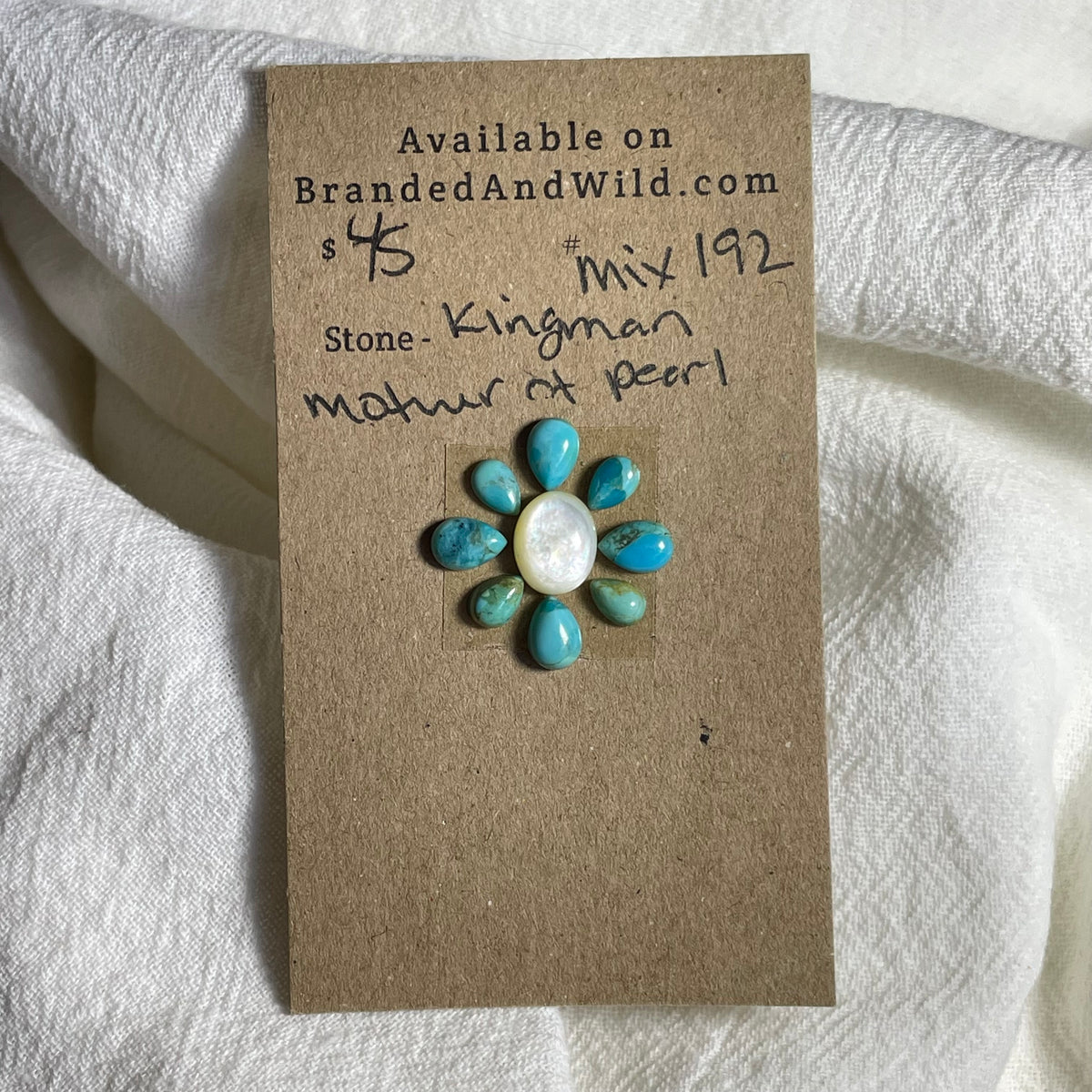 Kingman Turquoise / Mother of Pearl Cabochon - Mix192