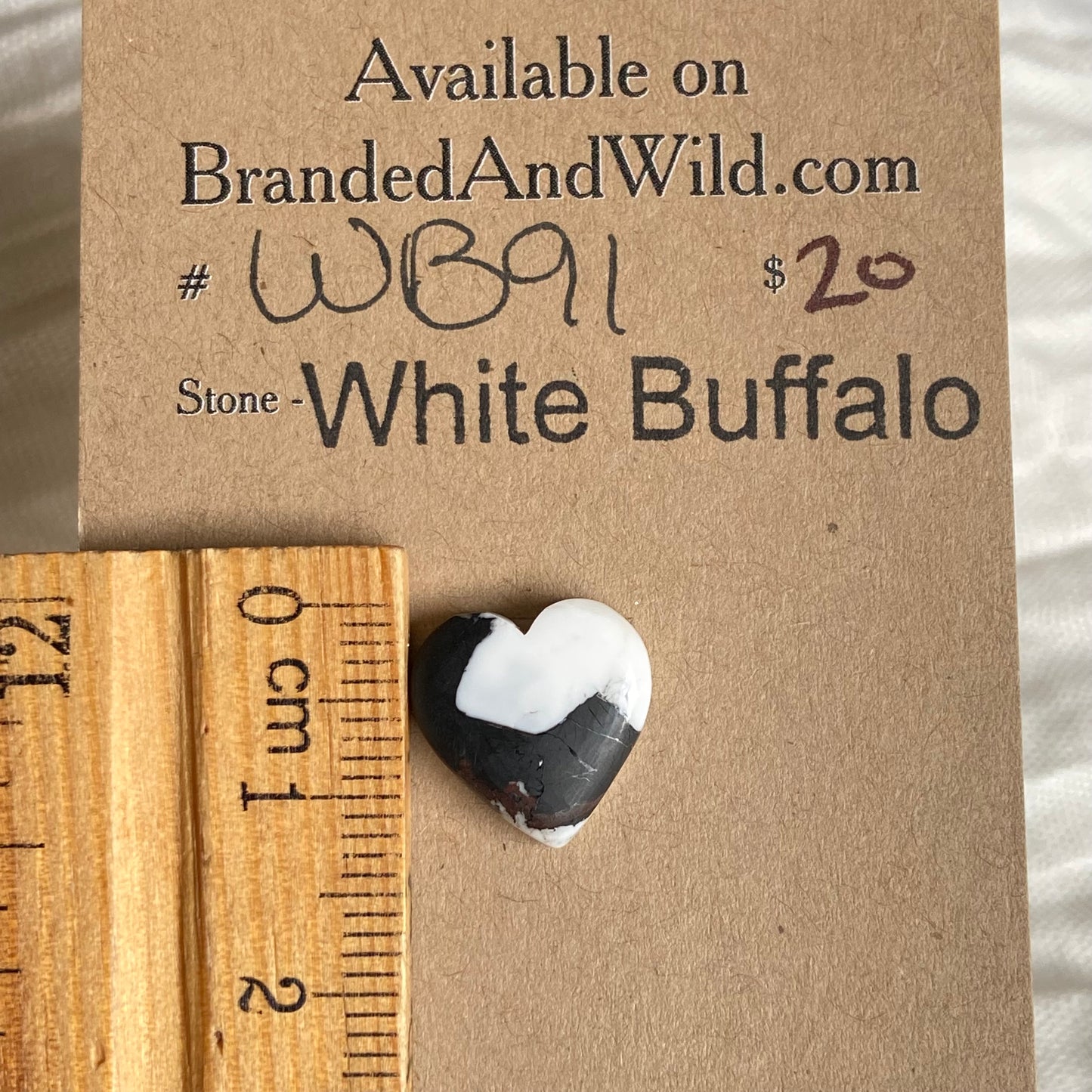 White Buffalo Cabochon - WB91 D8129283-D35D-48F7-A9F7-7FB300C33C58 Brandedandwild.com