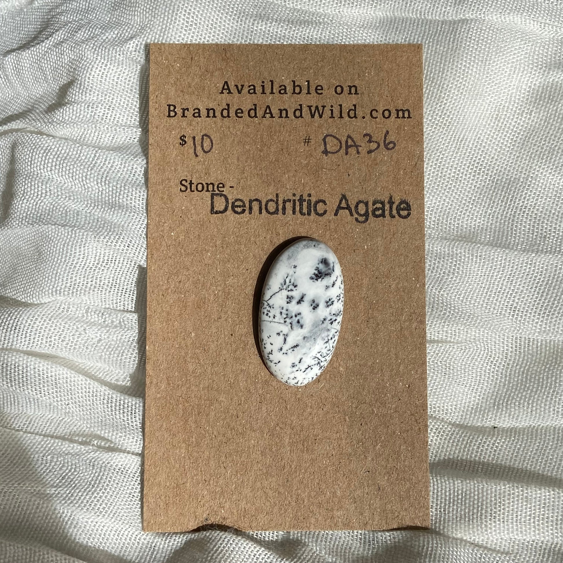 Dendritic Agate Cabochon - DA36 D81D6A67-53F3-4E84-9CAC-D3D5A9096D74 Brandedandwild.com