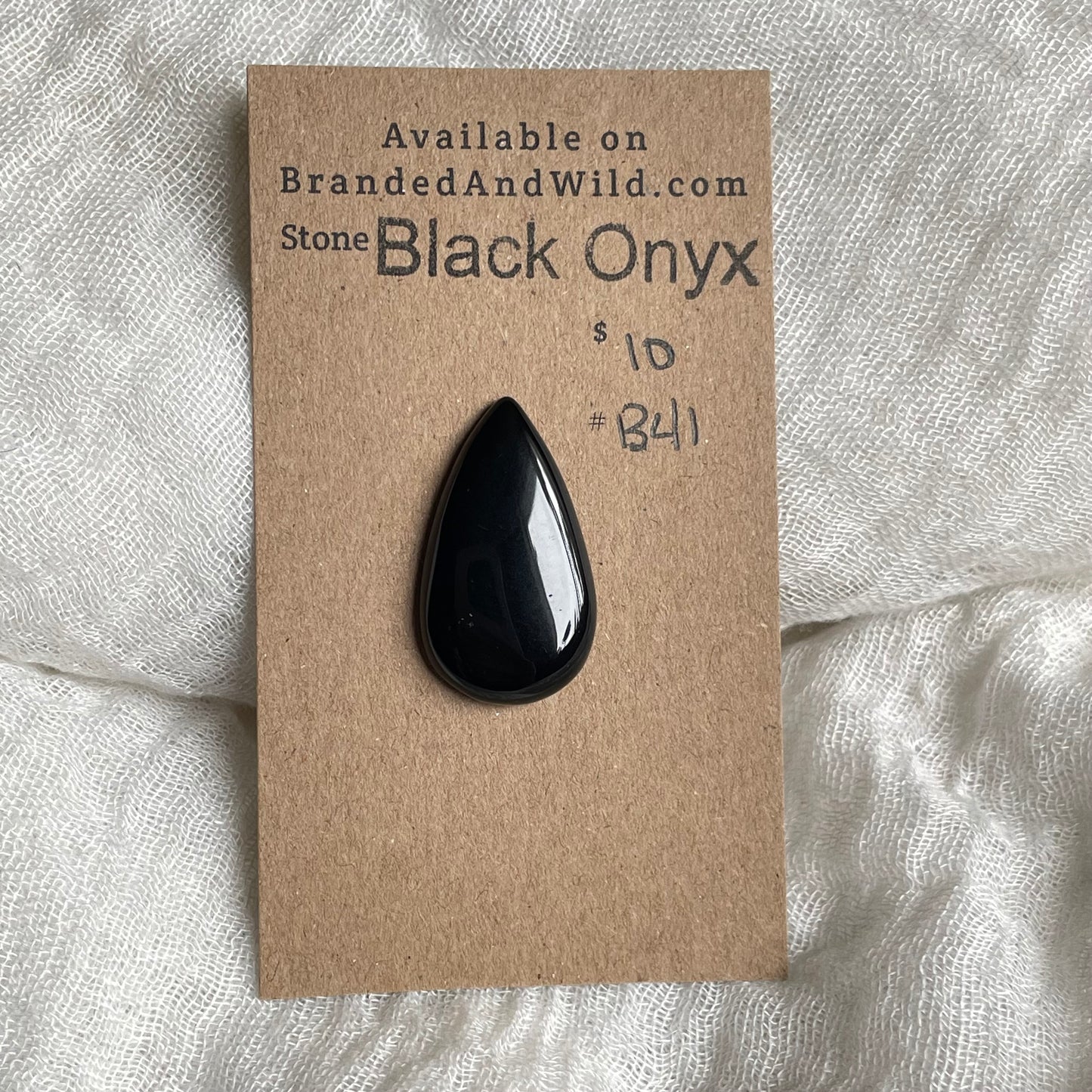 Black Onyx - Cabochon - B41 D85E4B39-A817-4E40-BE18-0EE5669B6B59 Brandedandwild.com