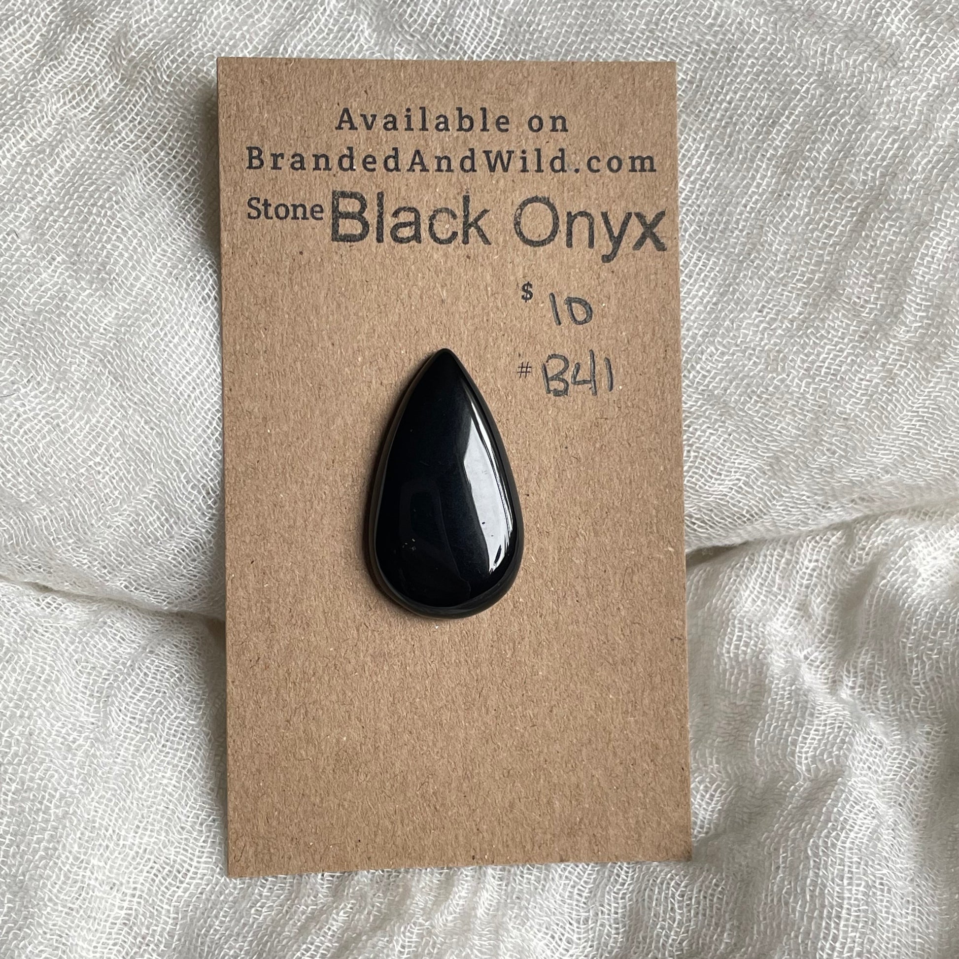Black Onyx - Cabochon - B41 D85E4B39-A817-4E40-BE18-0EE5669B6B59 Brandedandwild.com