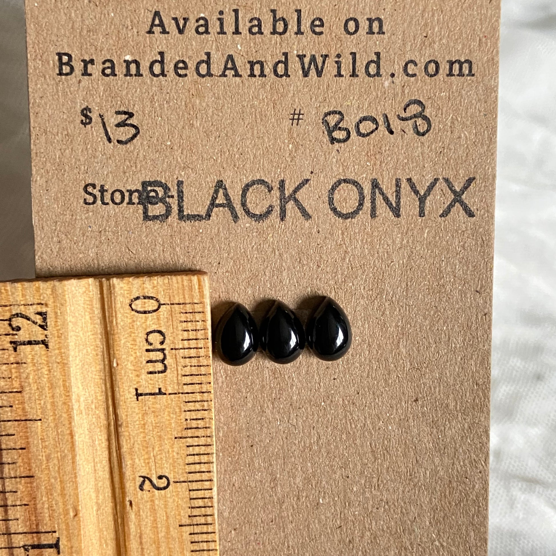 Black Onyx - Cabochon - B018 D88303DE-C252-4B28-8F90-CE3154E4D7A7 Brandedandwild.com