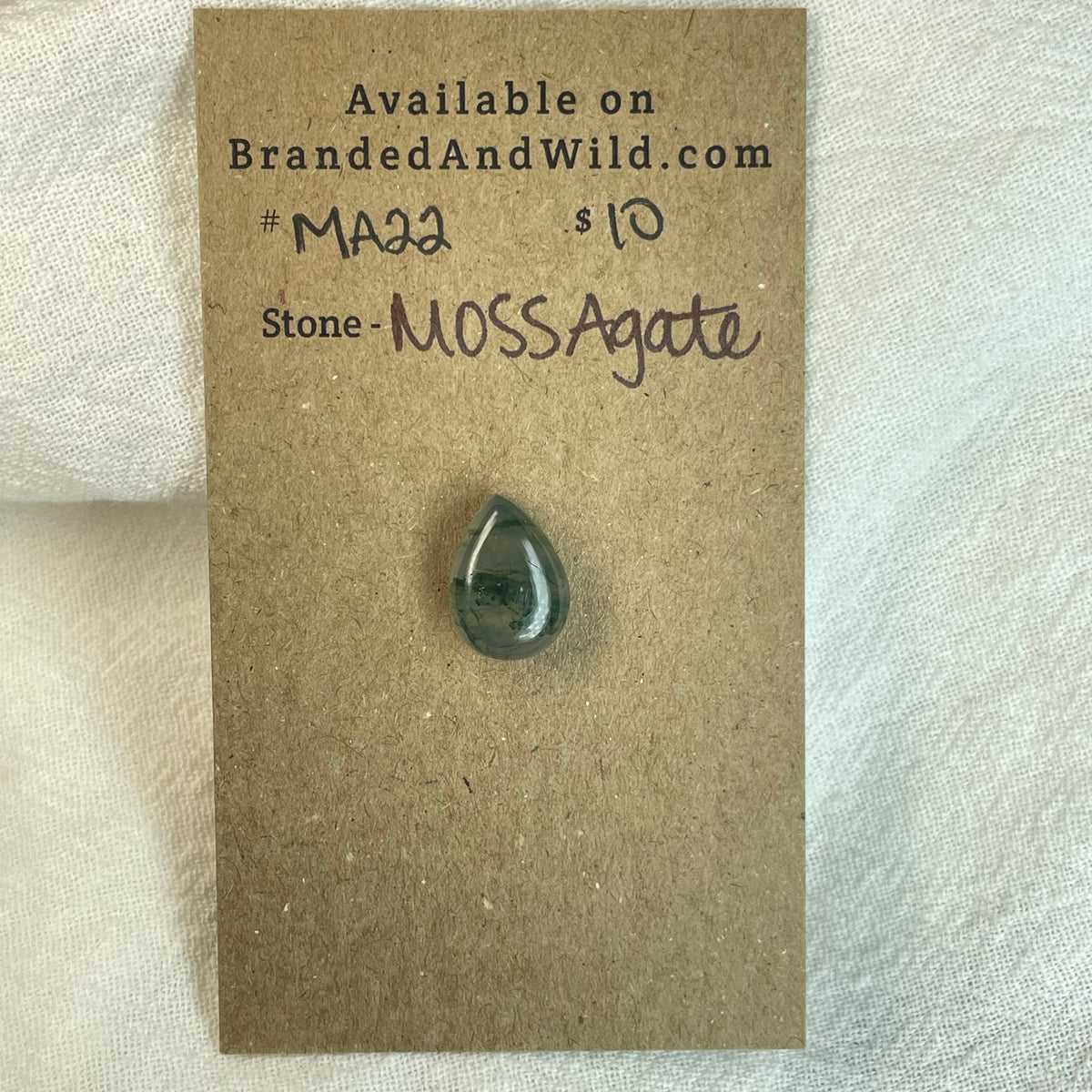 Moss Agate Cabochon - MA22 D8830F49-D0C2-4298-819F-13917A4692D6 Brandedandwild.com