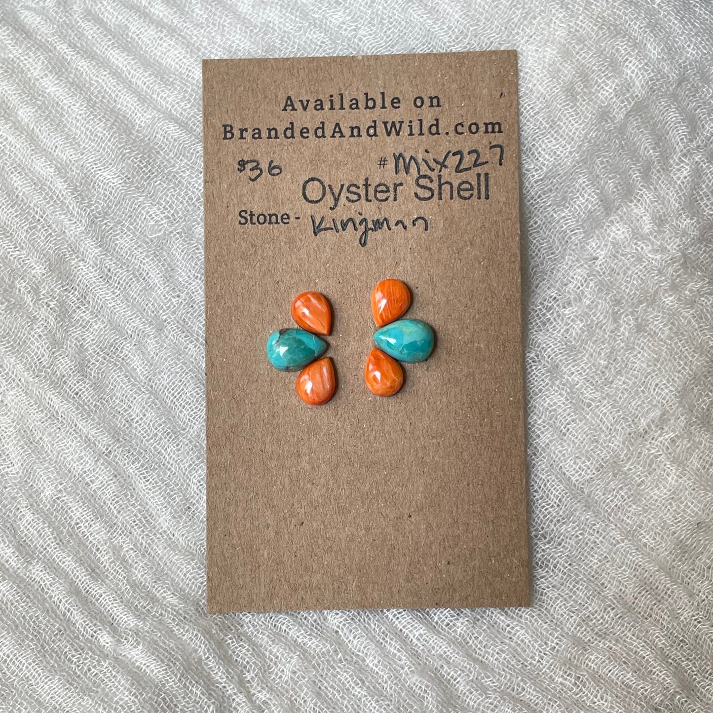 Kingman / Oyster Shell Cabochon - Mix227 D8A9F14F-6357-434B-A939-75B0B7C3CD4E Brandedandwild.com