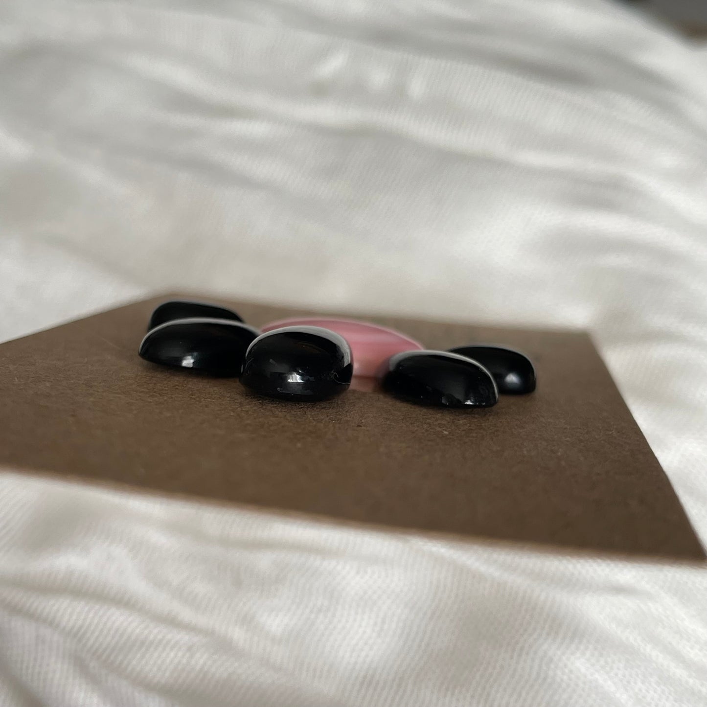Black Onyx / Pink Conch Cabochon - MIX208 D8AEE31D-B32A-481F-BAE6-51DC94CF5943 Brandedandwild.com