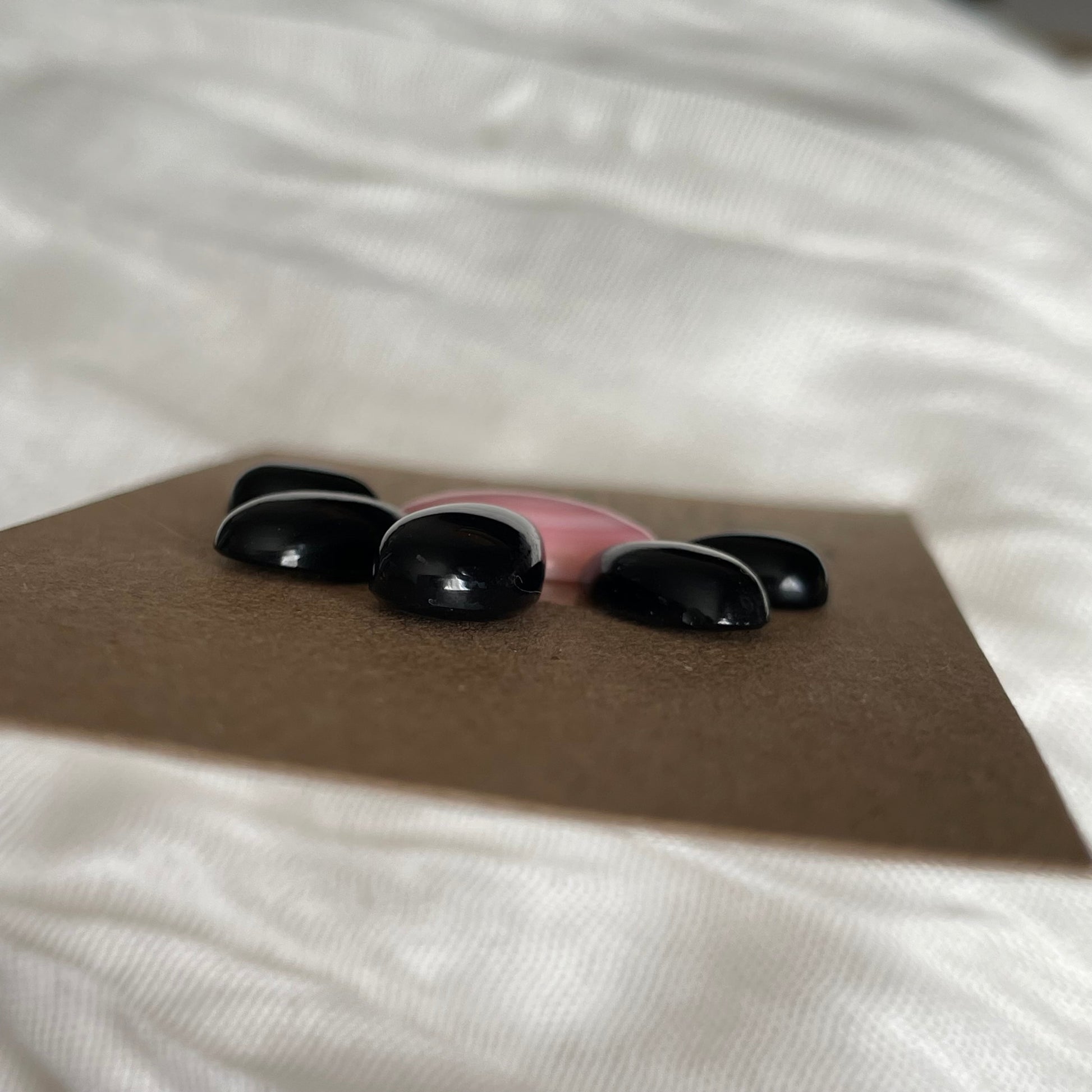 Black Onyx / Pink Conch Cabochon - MIX208 D8AEE31D-B32A-481F-BAE6-51DC94CF5943 Brandedandwild.com