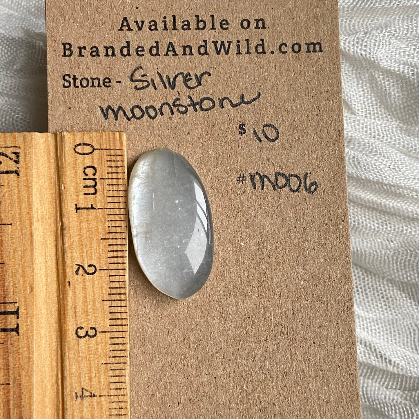 Silver Moonstone Cabochon - M006 D8B07026-042E-4929-85DC-7C5E07C2F64B Brandedandwild.com