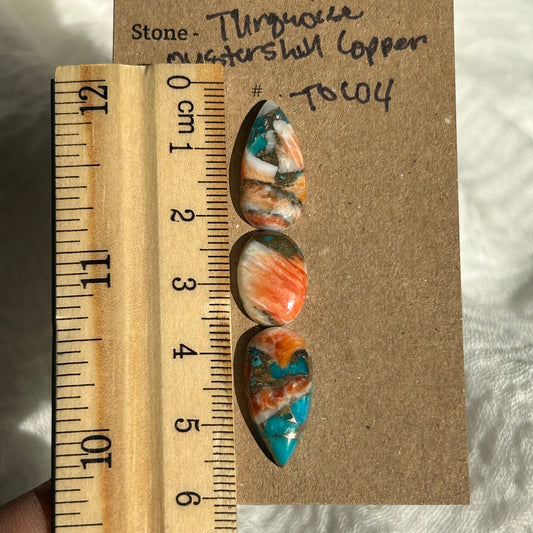 Turquoise, Oyster Shell, Copper - TOC04