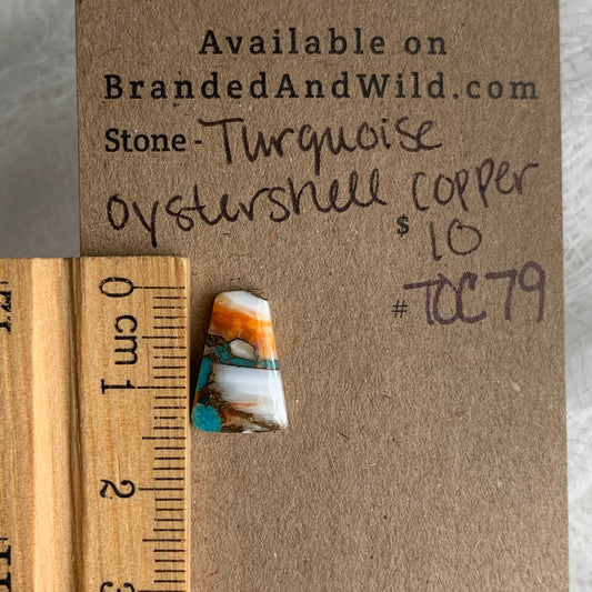 Turquoise, Oystershell, Copper Cabochon - TOC79