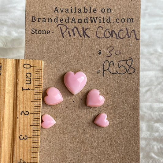 Pink Conch Cabochon - PC38 D9395E27-F8CF-4605-8580-57B557936FE8 Brandedandwild.com