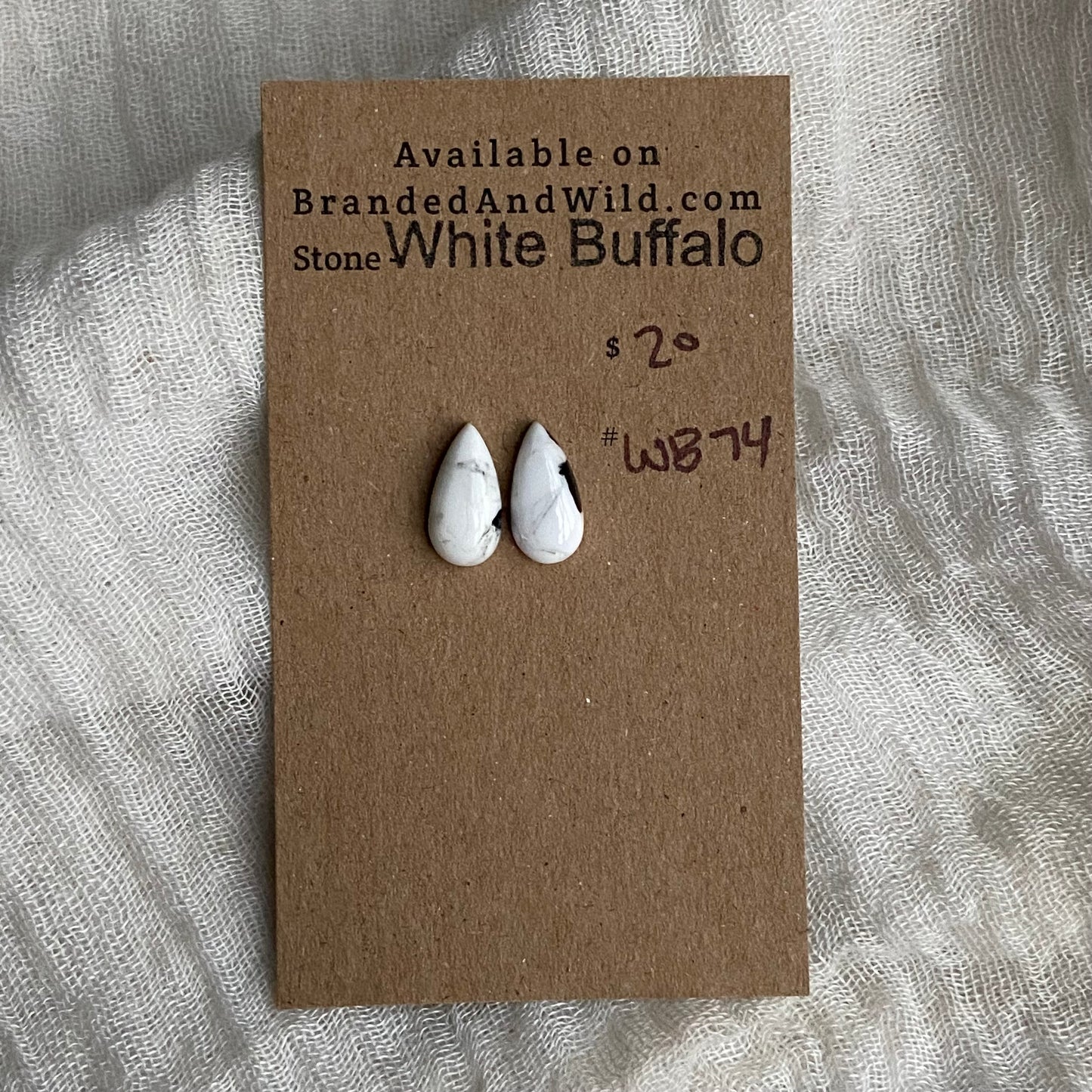 White Buffalo Cabochon - WB74