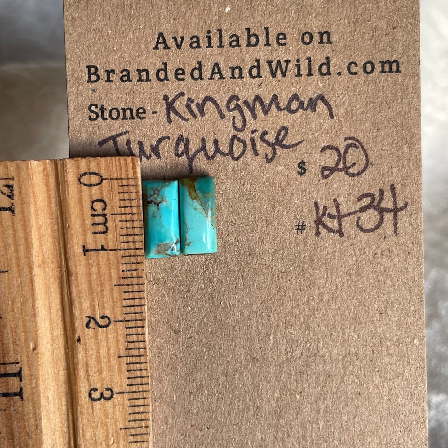 Kingman Turquoise Cabochon - KT34 D96A3184-DCBB-44A3-888D-7B954023BCC4 Brandedandwild.com