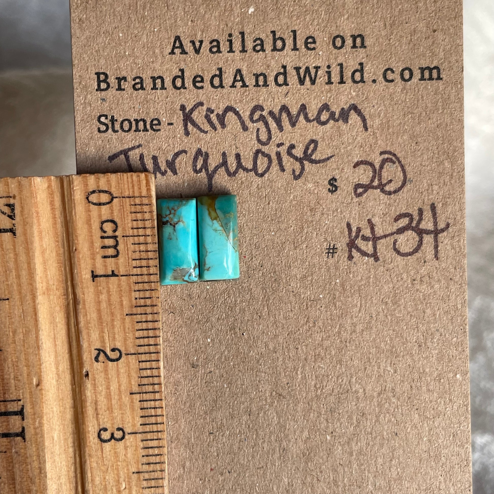 Kingman Turquoise Cabochon - KT34 D96A3184-DCBB-44A3-888D-7B954023BCC4 Brandedandwild.com