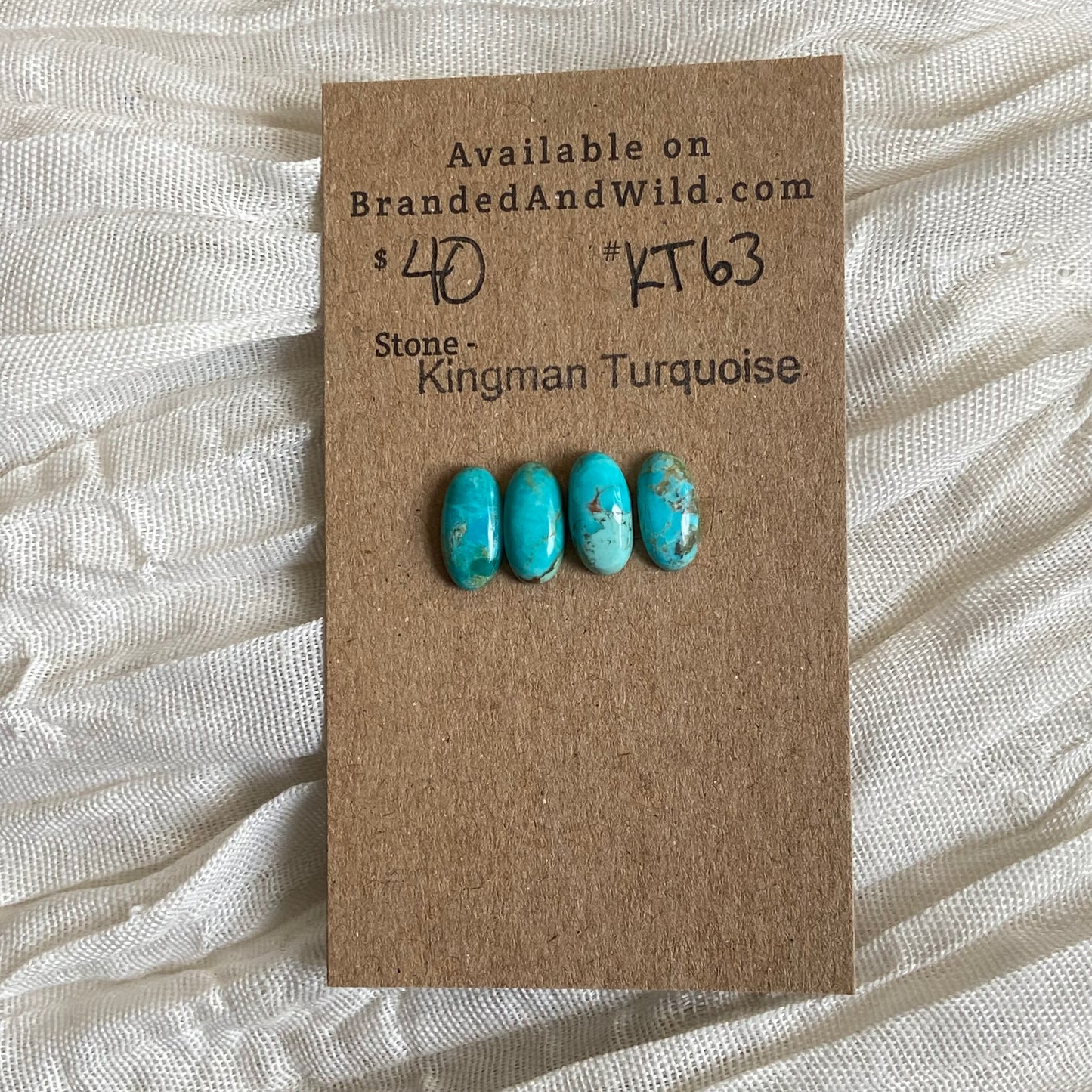 Kingman Turquoise Cabochon - KT63 D97D2592-AB55-4AE2-8F78-47F13758FE3F Brandedandwild.com