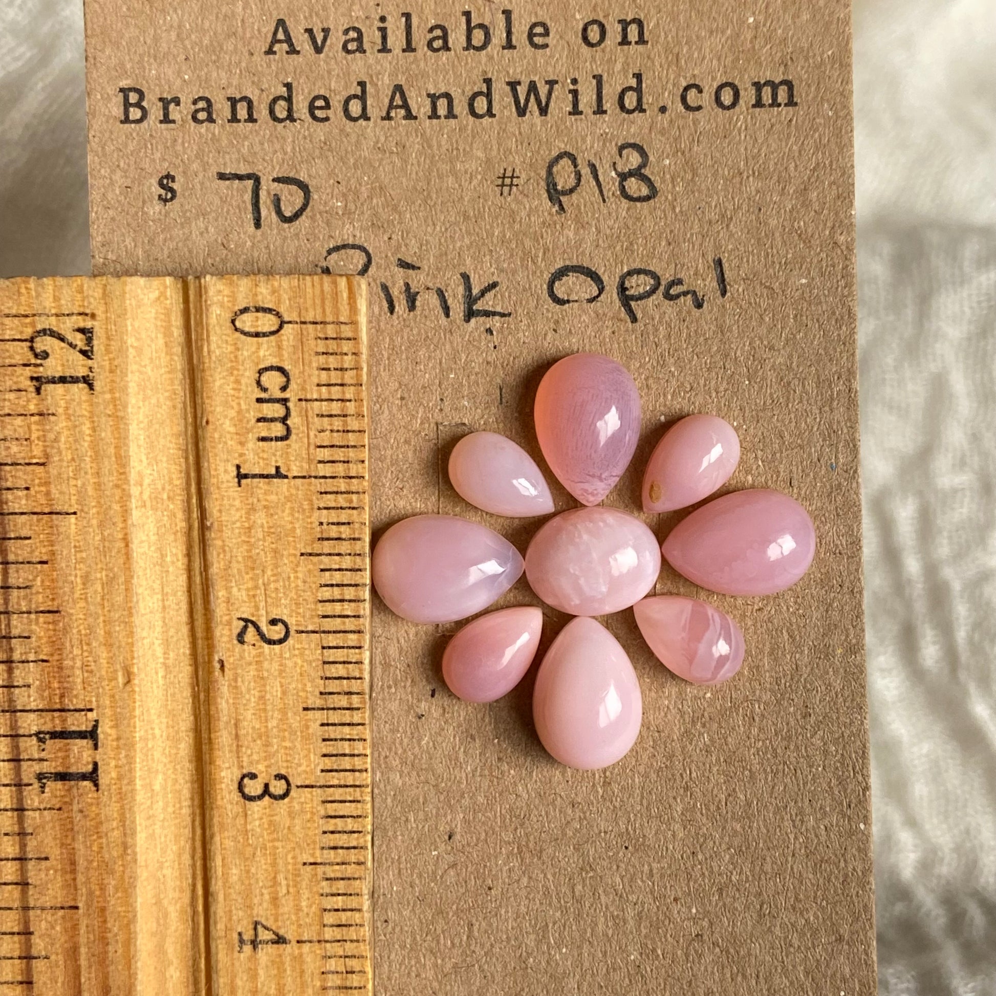 Pink Opal cabochon - P018 D9B042D1-D72B-4F0F-8A57-13FA34D51BF6 Brandedandwild.com