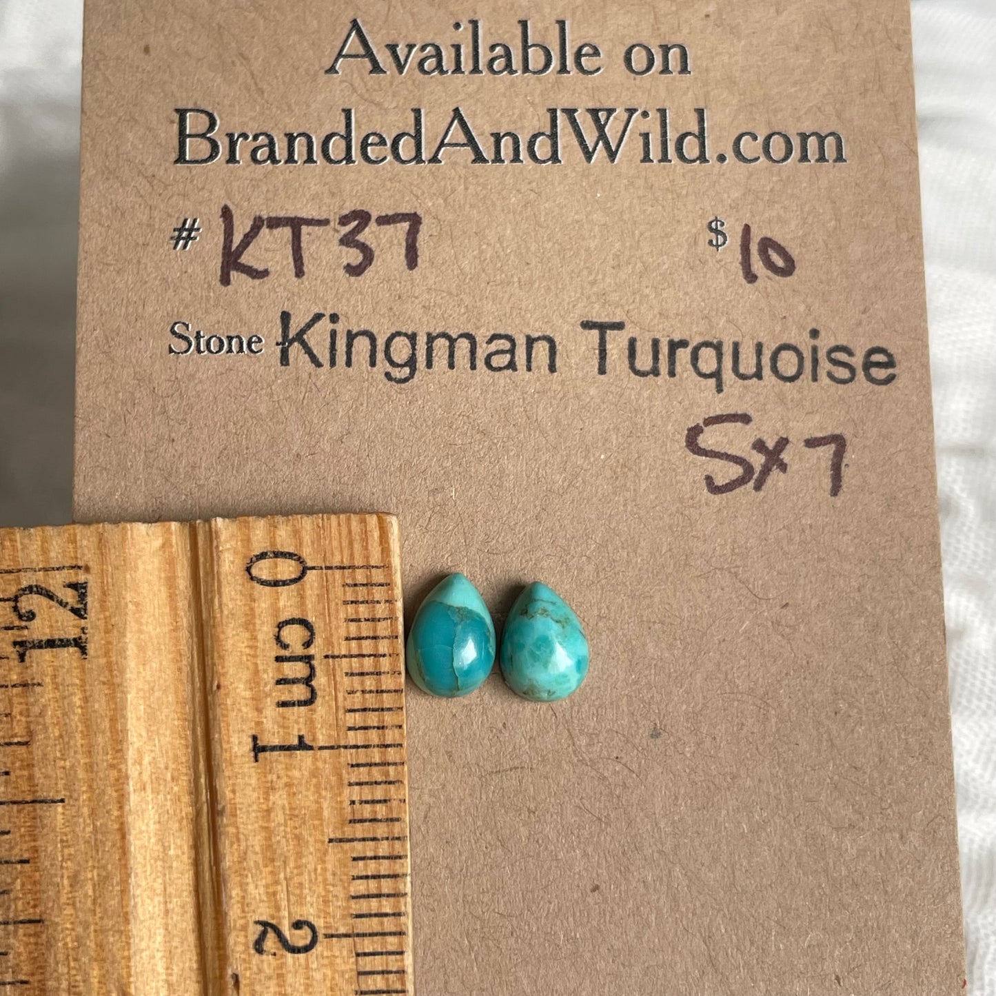 Kingman Turquoise Cabochon - KT37 D9B9992D-CDAD-4E90-8AFE-13453DCFEC7D Brandedandwild.com