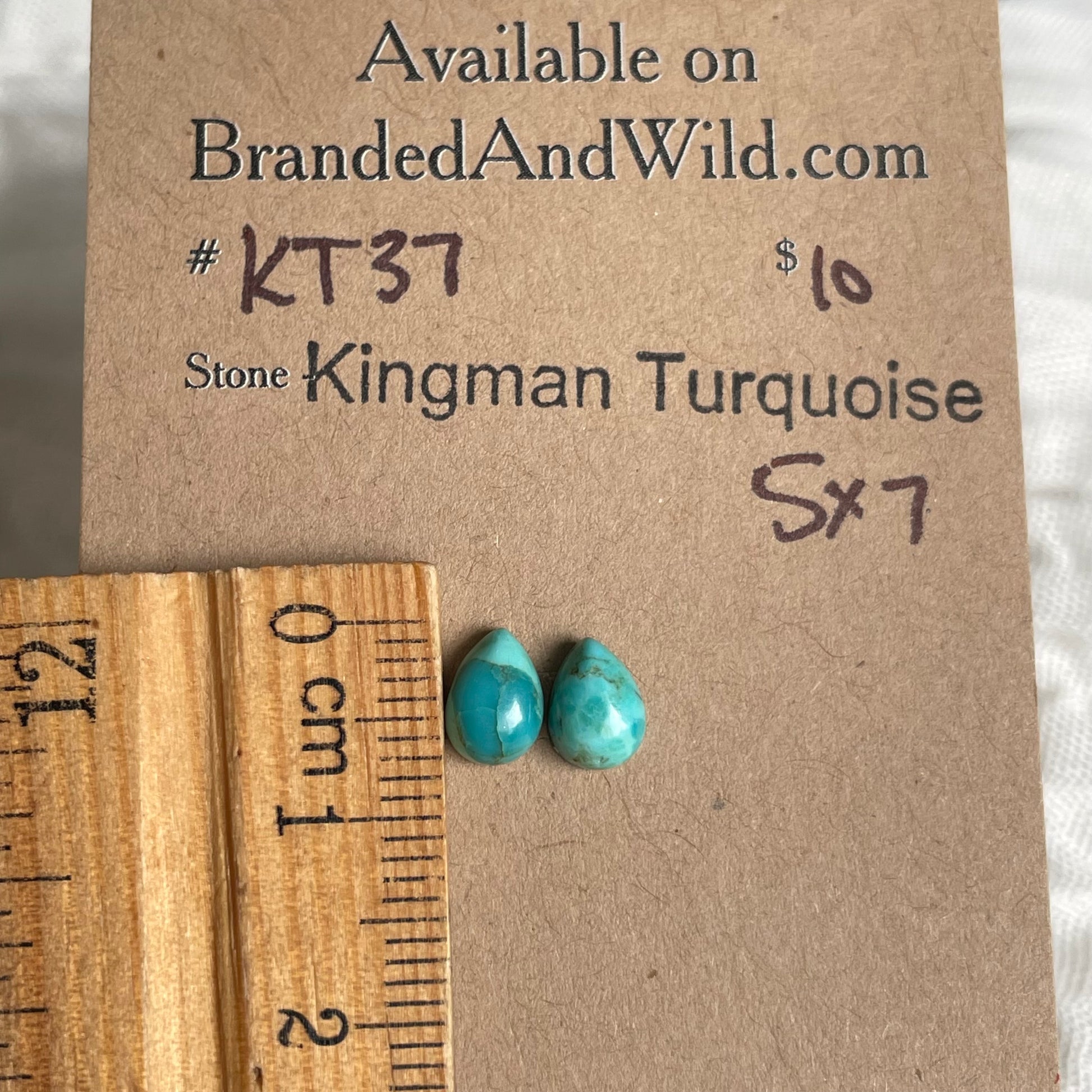 Kingman Turquoise Cabochon - KT37 D9B9992D-CDAD-4E90-8AFE-13453DCFEC7D Brandedandwild.com