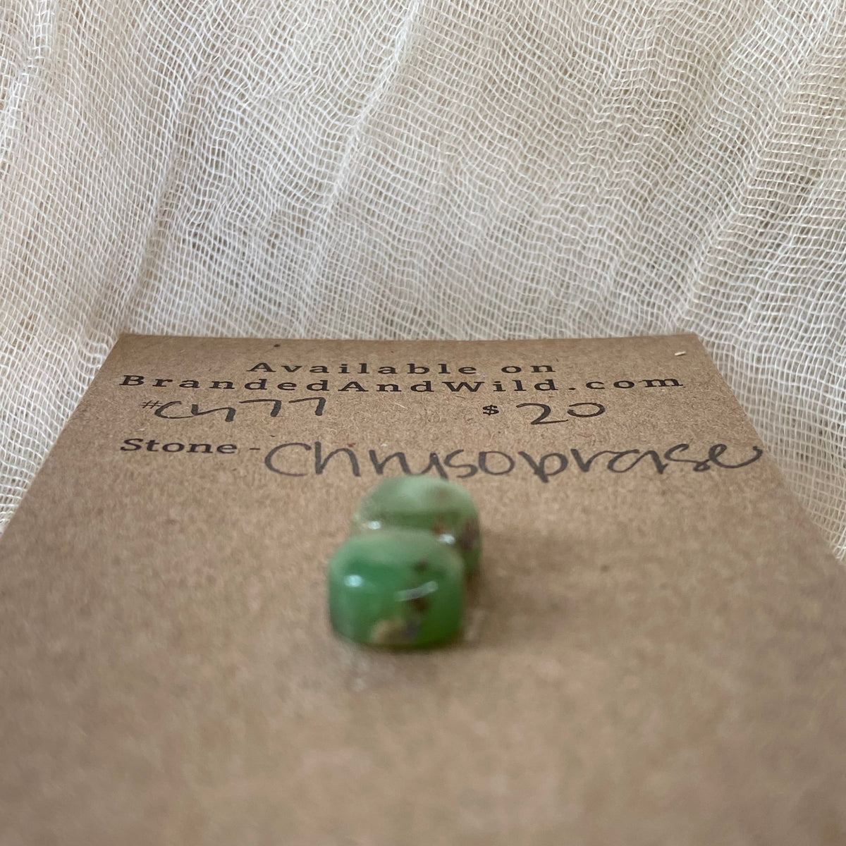 Chrysoprase Cabochon - Ch77 D9DCAAF7-974C-40EF-ACF5-9A2F0DCD770B Brandedandwild.com
