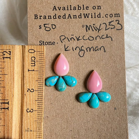 Kingman / Pink Conch Cabochon - Mix253 D9DE9DD6-45C6-4407-9AE7-1DC81D31894D Brandedandwild.com