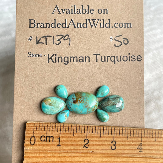 Kingman Turquoise Cabochon - KT139 DA0786FB-1B60-47E1-A8B2-7008C4ED13D9 Brandedandwild.com