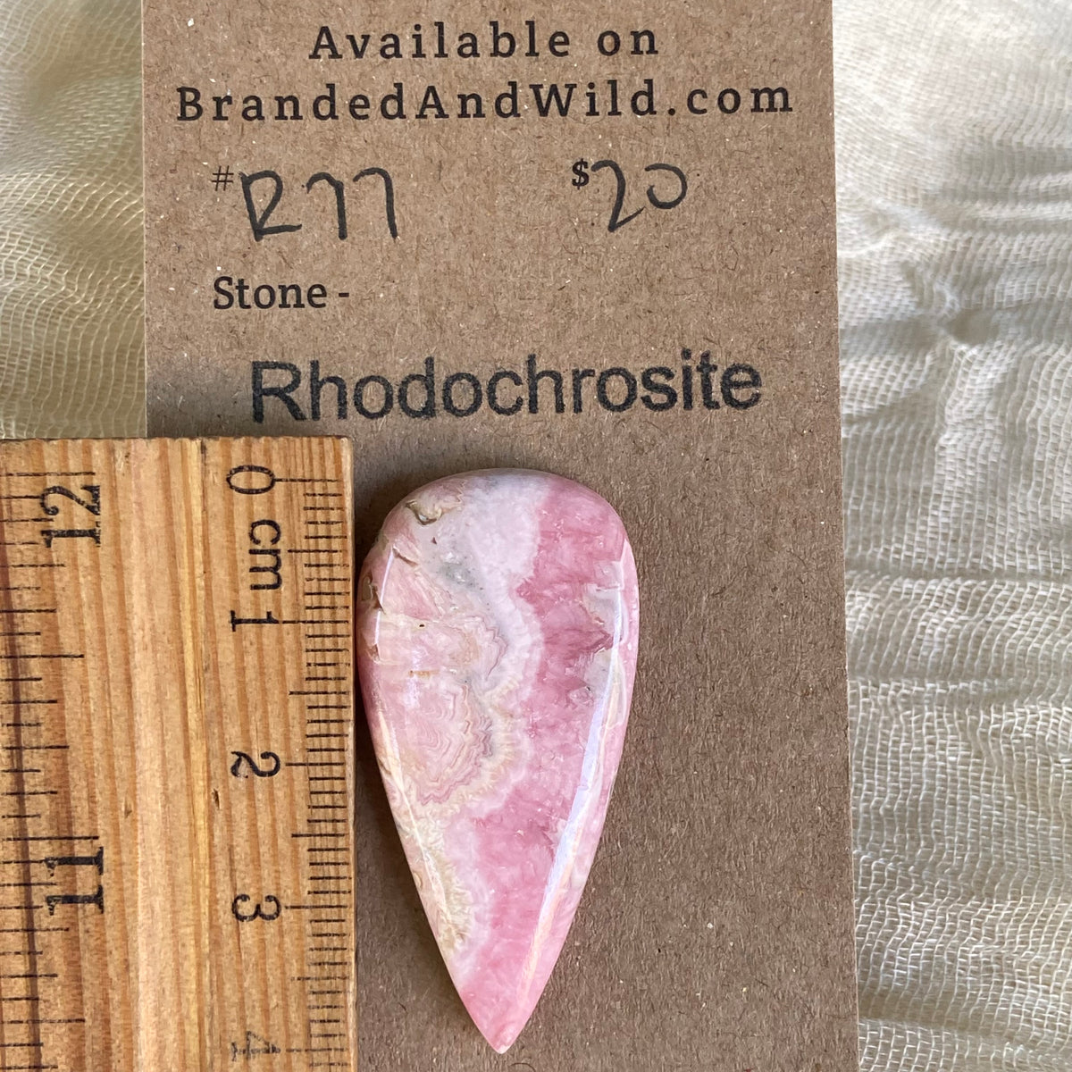 Rhodochrosite Cabochon - R77 DA0F04FC-D401-4A33-88D7-268727CC9607 Brandedandwild.com
