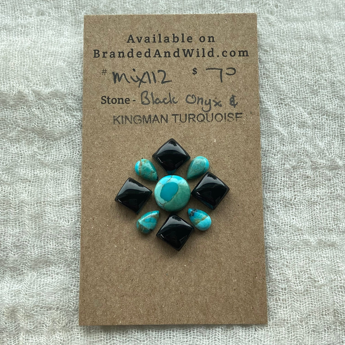 Kingman / Black Onyx Cabochon - Mix112