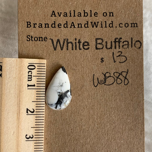 White Buffalo Cabochon - WB88
