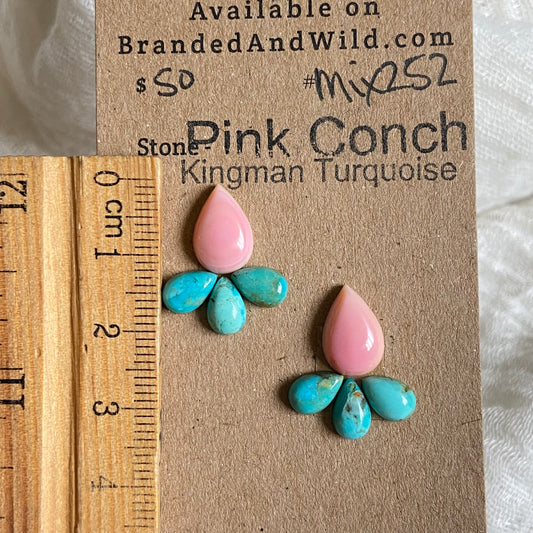 Kingman / Pink Conch Cabochon - Mix252 DA2BA717-ED70-4BE7-9D3B-D90D5012D44B Brandedandwild.com