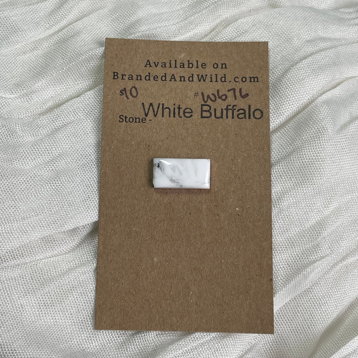 White Buffalo Cabochon - WB76 DA44558D-580F-427D-B693-D3790ABE758F Brandedandwild.com